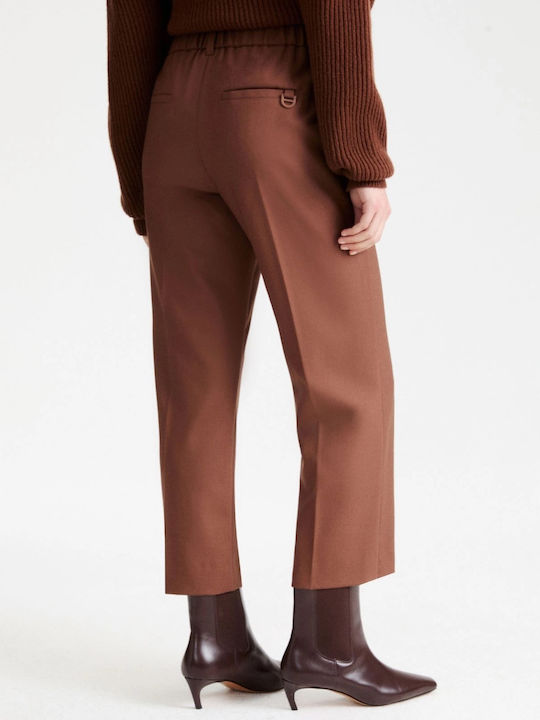 Damen Stoffhose in Slim Passform Karamell