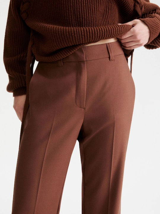 Damen Stoffhose in Slim Passform Karamell