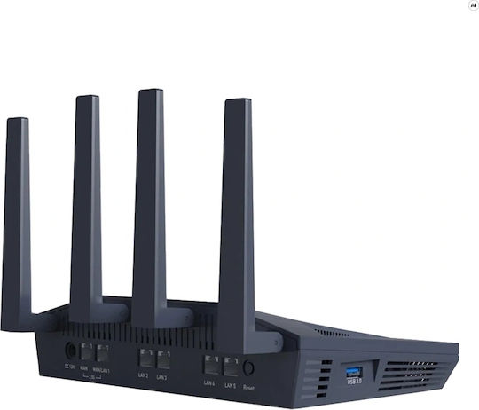 Flint 2 (GL-MT6000) Wireless Network Router Wi‑Fi 6 with 5 Ethernet LAN Connections 2.5 Gigabit