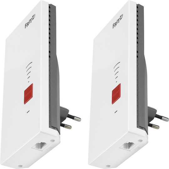 AVM Fritz! Repeater 2700 Access Point with Mesh Wi-Fi 7 Dual Band (2.4 & 5GHz) Double Kit