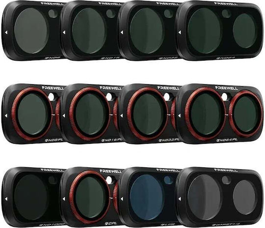 Set Action-Kamera-Filter Freewell Insta360 Luna Ultra 12 Stück
