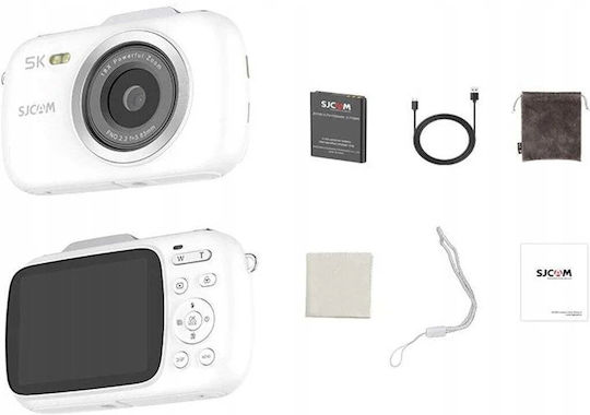 SJCAM ZV100 Компактен Фотоапарат 80MP 4K UHD Оптично Увеличение 16x Бял