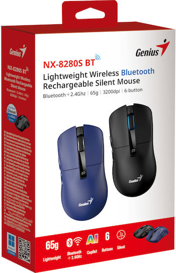 Genius NX-8280S Ασύρματο Bluetooth Ποντίκι Μπλε