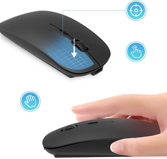 Kabelloses Ergonomisches Bluetooth Mäuse Schwarze