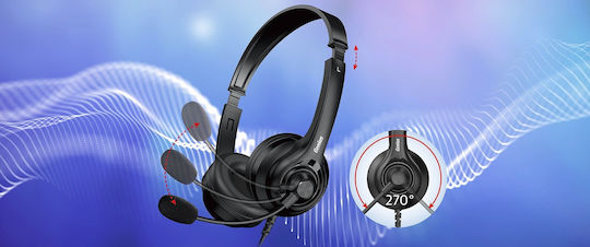 Genius HS-235U On Ear Multimedia Ακουστικά με μικρόφωνο και σύνδεση USB-A / USB-C