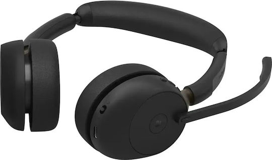 Evolve3 65 Stereo Link 390a MS Stand Wireless On Ear Multimedia Headphones with Microphone and Bluetooth Connection
