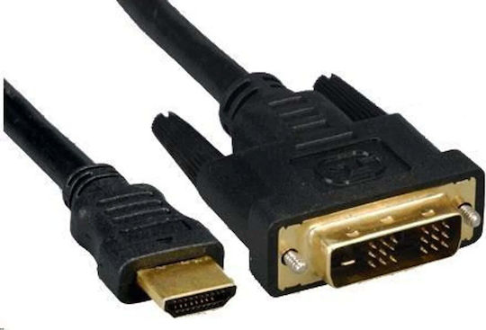 PremiumCord Кабел DVI-D мъжки - HDMI мъжки 1м Черен (KPHDMD1)
