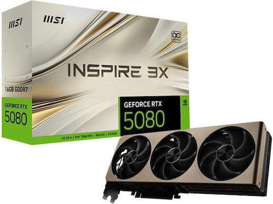 MSI GeForce RTX 5080 16GB GDDR7 VENTUS 3X OC Κάρτα Γραφικών