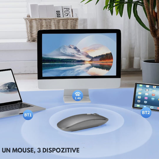 Mouse Bluetooth Ergonomic Wireless Dark Gray