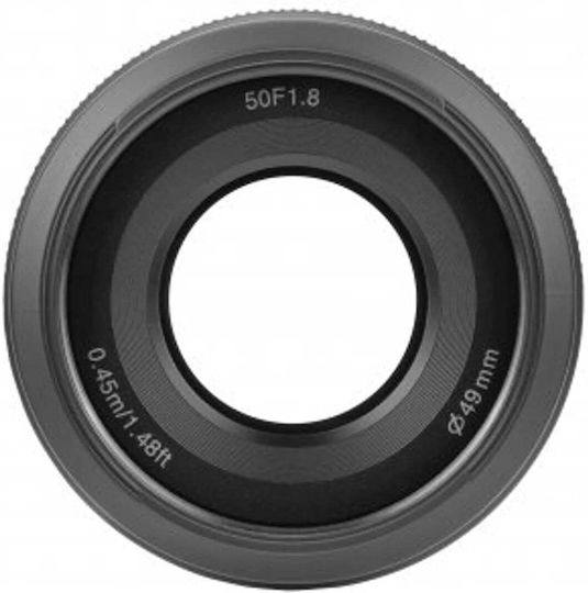Yongnuo Crop Фотообектив YN 50mm f/1.8 S DA DSM Фиксиран за Sony E Монтаж Черен