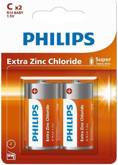 Philips LongLife Цинкови батерии Цинк C 1.5V 2бр