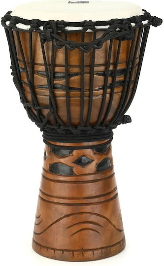 Toca Percussion Origins Series Traditional Djembe - African Mask 7 Inches with Rope Tuning