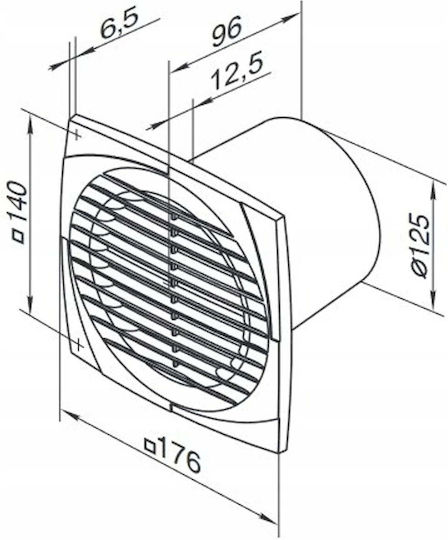 Ventika Ventilator Axial Pentru Tubulatură Cu Diametrul De 125 mm