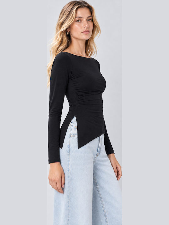 Women's Long-Sleeve Blouse Black
