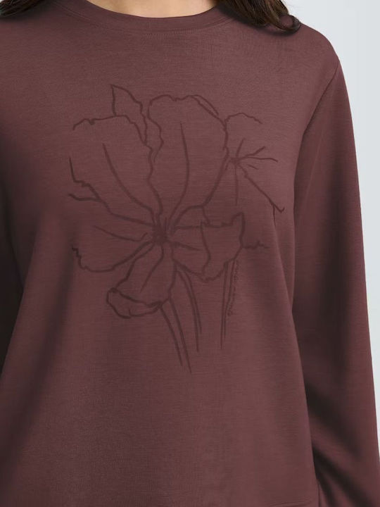 Fraurora Women's Burgundy Polo Blouse