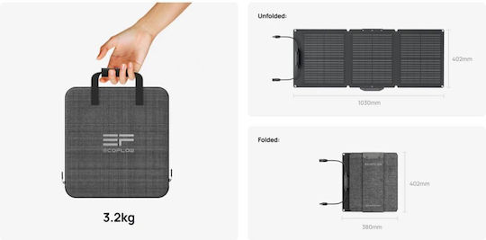 EcoFlow Αναδιπλούμενο Ηλιακό Panel Φορτιστής 60W (Φορητών Συσκευών)