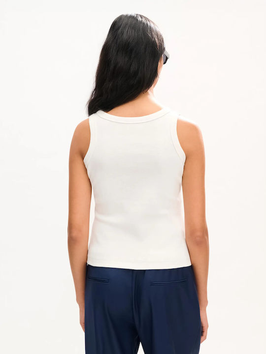 Signature Women's Cotton Sleeveless Blouse Off White