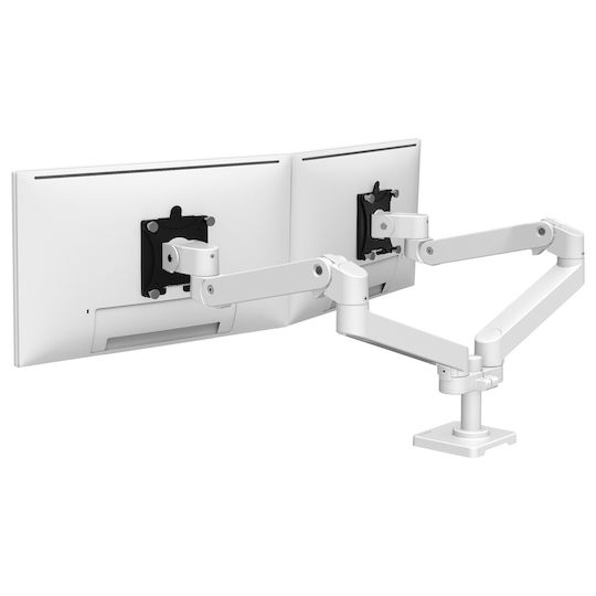 Ergotron Suport de Birou pentru 2 Monitoare până la 27" cu Braț Albă (45-686-290)