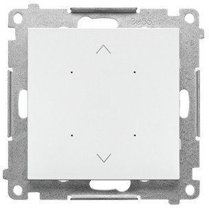 Kontakt-Simon Recessed Single Roller Shutter Wall Switch with White Frame