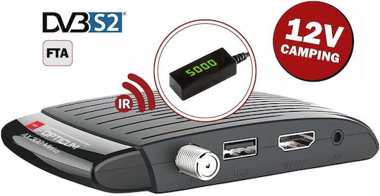 Opticum Сателитен Декодер DVB-S2 - ДВБ-С2 в Червен Цвят