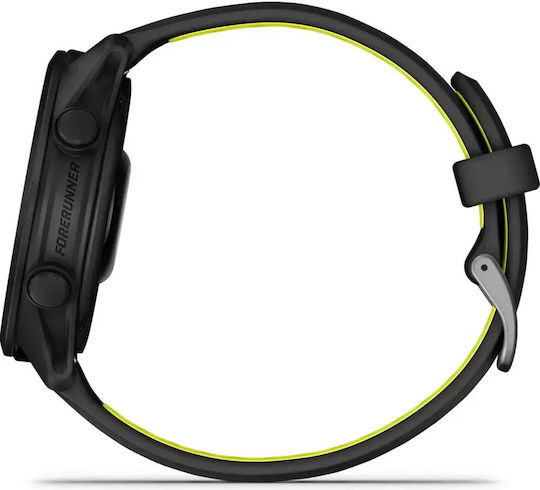 Garmin Forerunner 170 Music 43 mm Smartwatch rezistent la apă cu monitorizarea ritmului cardiac (Negru cu curea neagră/galben amped)