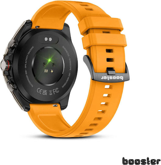 Booster Military M3 Waterproof Smartwatch with Heart Rate Monitor (Cosmic Orange)