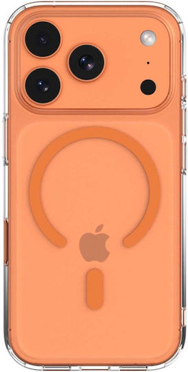 Husă iPhone 18 Pro 17 Pro Spacecase Clear Magsafe Rigidă Transparentă Magsafe Orange 5905719144166