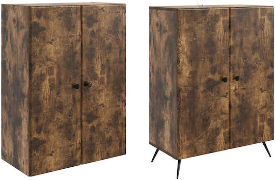 Bookcases Smoked Oak Wood (2 pcs) 69x34.5x180 cm