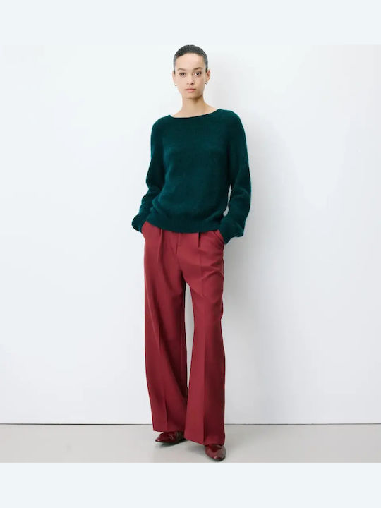 Anthemis Women's Long Sleeve Wool Sweater Petrol