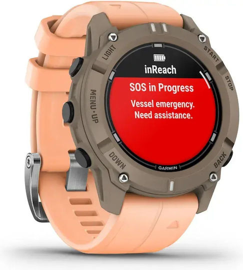 Garmin Descent G2 45 mm Smartwatch Rezistent la Apă cu Monitor de Ritm Cardiac (Paloma cu Shell Pink - Large)