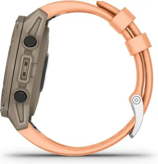 Garmin Descent G2 45 mm Smartwatch Rezistent la Apă cu Monitor de Ritm Cardiac (Paloma cu Shell Pink - Large)