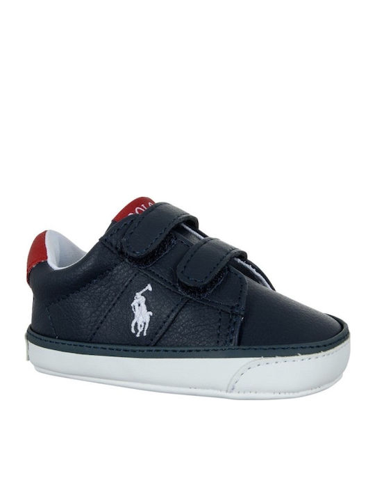 Ralph Lauren Baby Soft-Sole Sneakers Navy Blue Polo