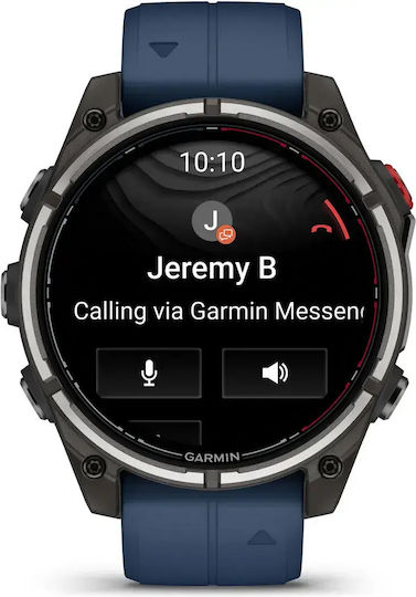 Garmin Quatix 8 Pro Titanium 47 mm Smartwatch Rezistent la Apă cu Monitorizarea Ritmului Cardiac (Captain Blue)