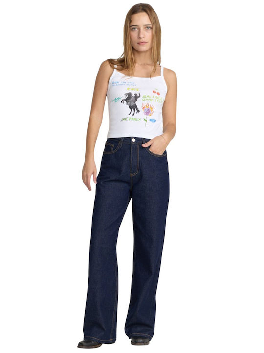 Dani Miller Top Damă Cu Bretele Wht Multi