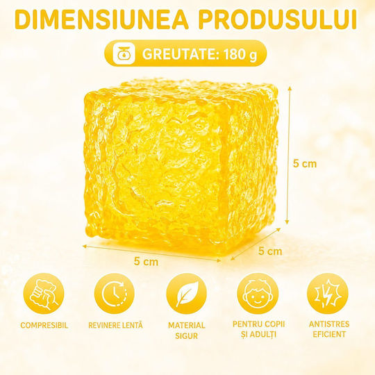 Squishy Κύβος Αφρώδες Κίτρινο