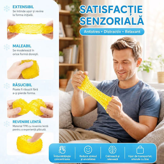 Squishy Κύβος Αφρώδες Κίτρινο