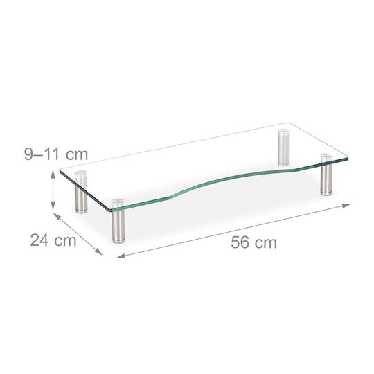 Relaxdays Suport de Birou pentru Monitor Transparent (10027844_535)