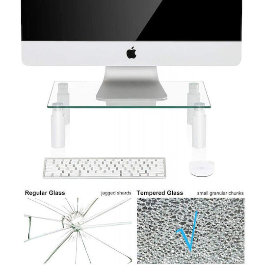 Techly Tisch-Monitorständer bis 13" Weiß (ICA-MS461E)