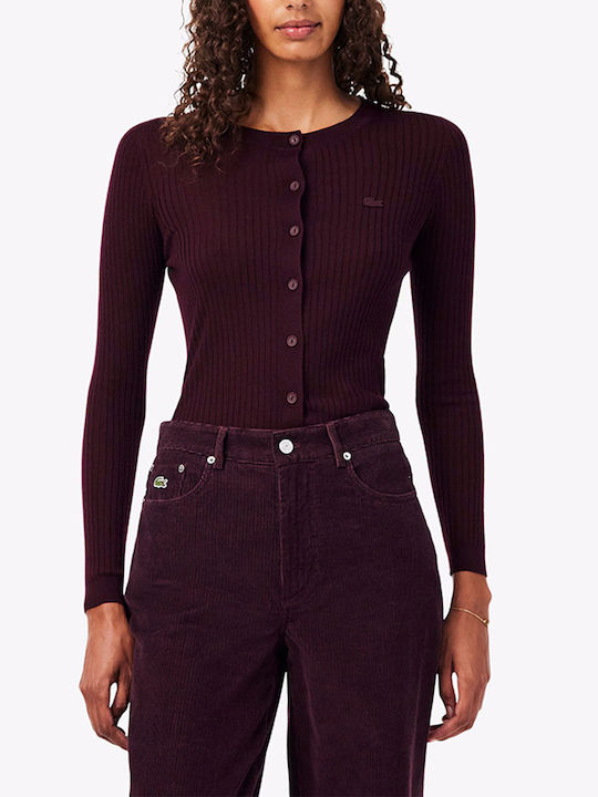 Lacoste Damenpullover aus Wolle Bordeaux