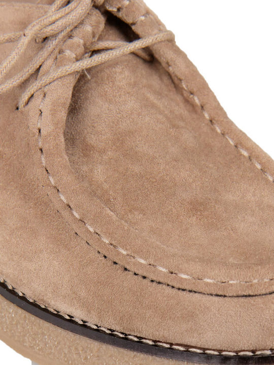 Suede Women's Loafers in Beige