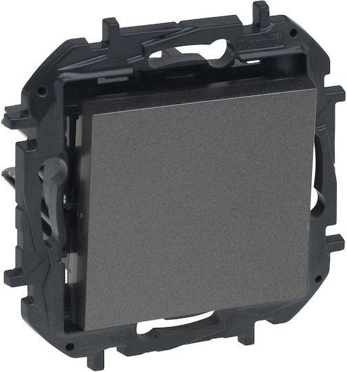 Legrand Niloe Step Χωνευτός Διακόπτης Τοίχου χωρίς Πλαίσιο Μεσαίος Γκρι