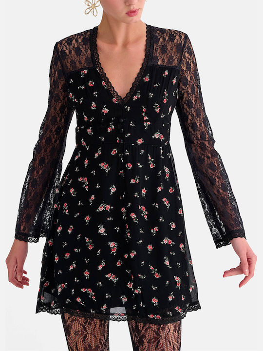 attrattivo Lace Dress Black