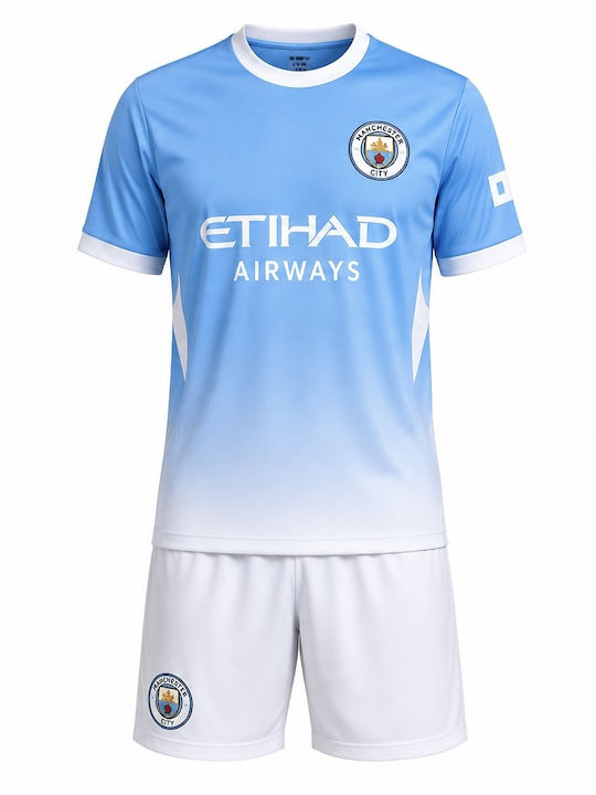 Kids' Manchester City Haaland Jersey and Shorts Set Mc55327-h9