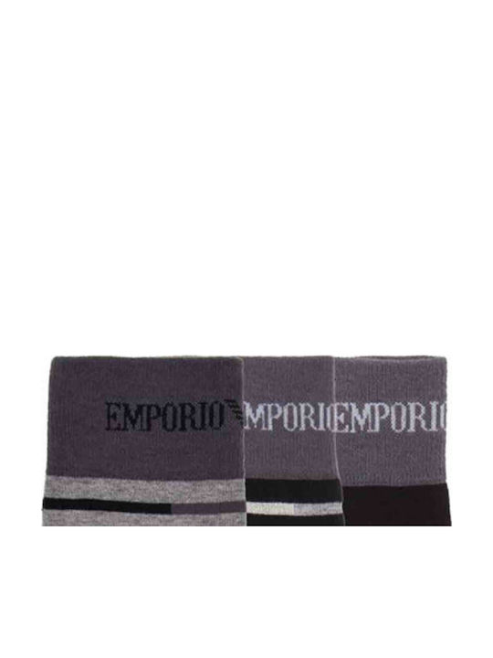 Emporio Armani Herren Socken Grigio Mel/Nero/Nero 3er-Pack Emporio Armani Herren Socken Grigio Mel/Nero/Nero 3er-Pack