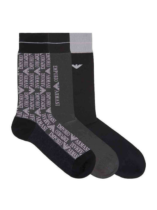 Emporio Armani Herren Socken Grigio Ea-gr Ea-nero 3Pack