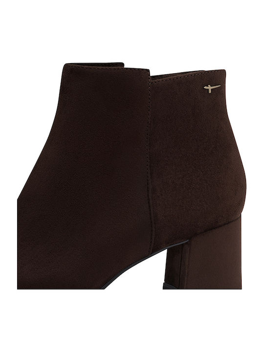Women's Ankle Boots with Mid Heel Brown