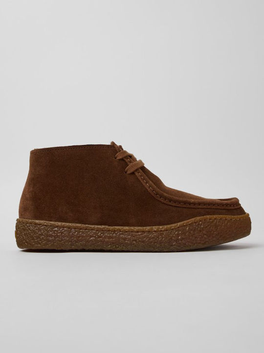Suede Γυναικεία Μποτάκια Καφέ