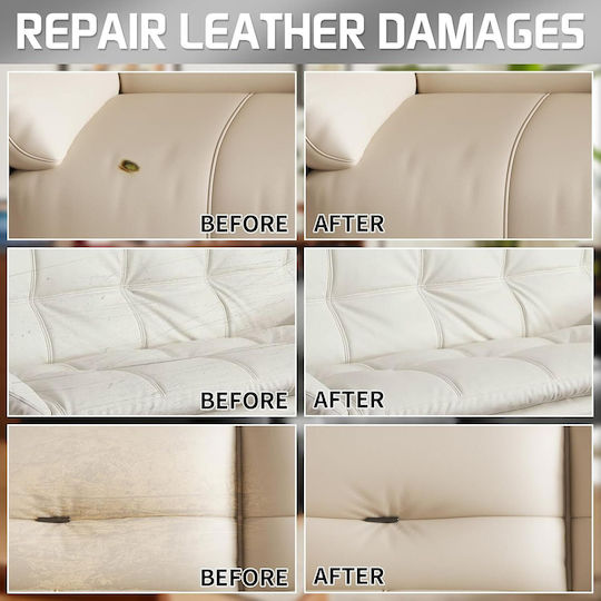 Laxmorph Set Complet pentru Repararea Pielii și Vinilului cu Pastă Lichidă cu Uscare Rapidă Bej
