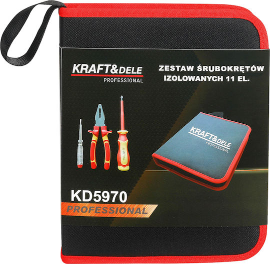 Kraft & Dele Кутия с 11 инструмента за електротехник