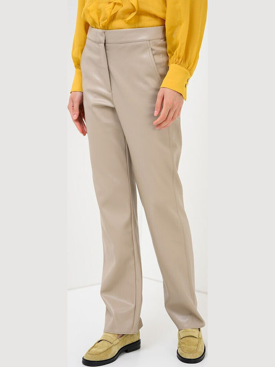 Damen-Stoffhose Turtledove / Beige